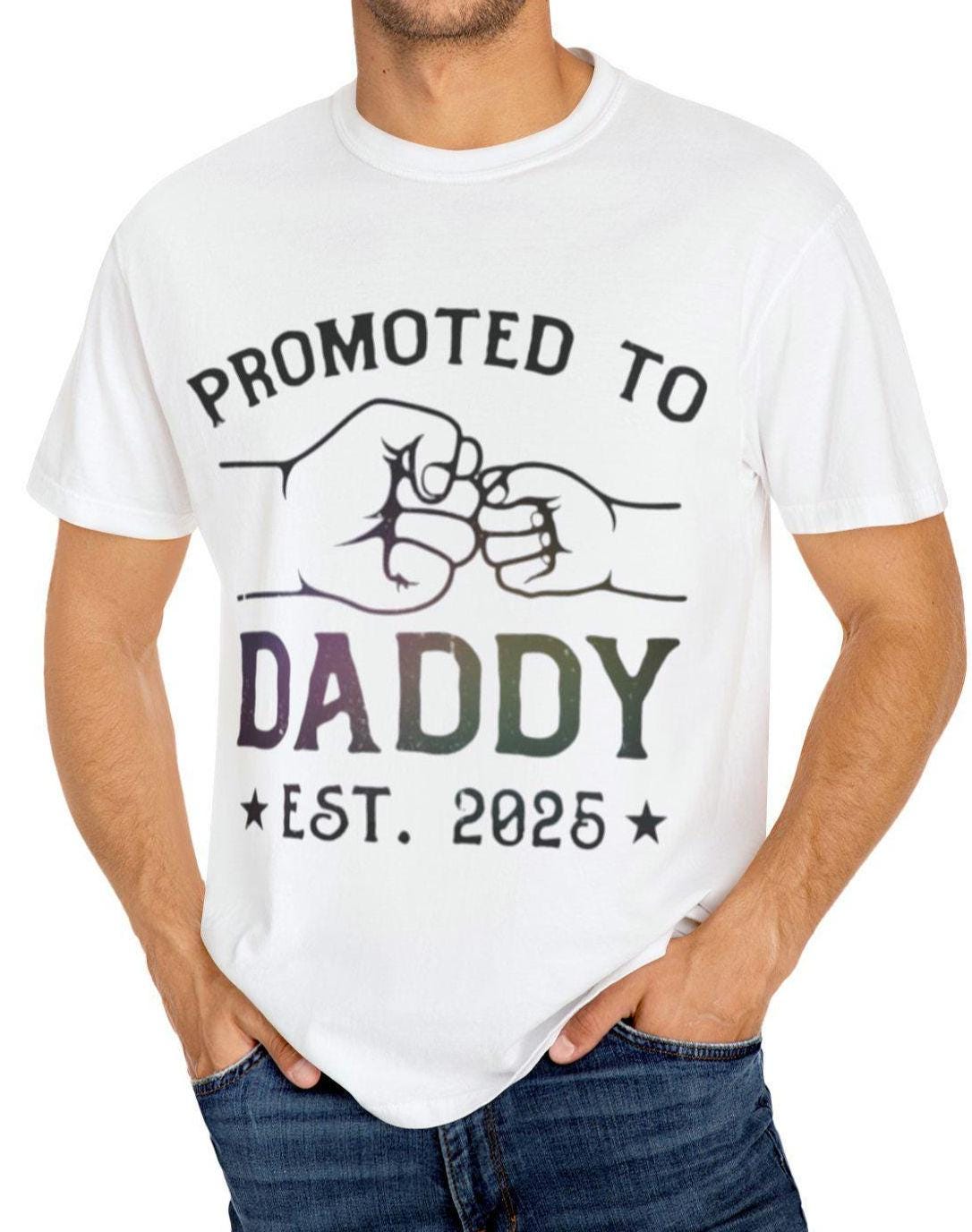 Promoted to Daddy T Shirt Father39s Day Gift Fatherhood Dad Gift Unisex Family Tee Fathers Day Gift comfort color tshirt Gift for Dad Graphic Tee – Feel-Good Design · Must-Have Style