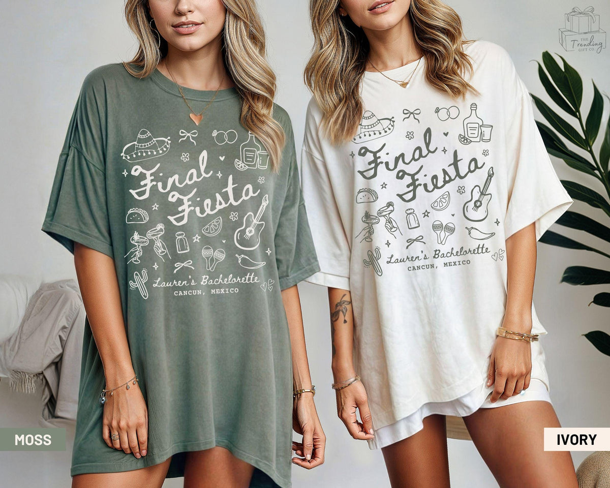 Final Fiesta Mexico Bachelorette Shirt Custom Beach Bridal Party TShirt Cancun Girls Trip Tees Cabo San Lucas Luxury Tropical Bach Merch Graphic Tee – Bold Style · Great Gift For Fans