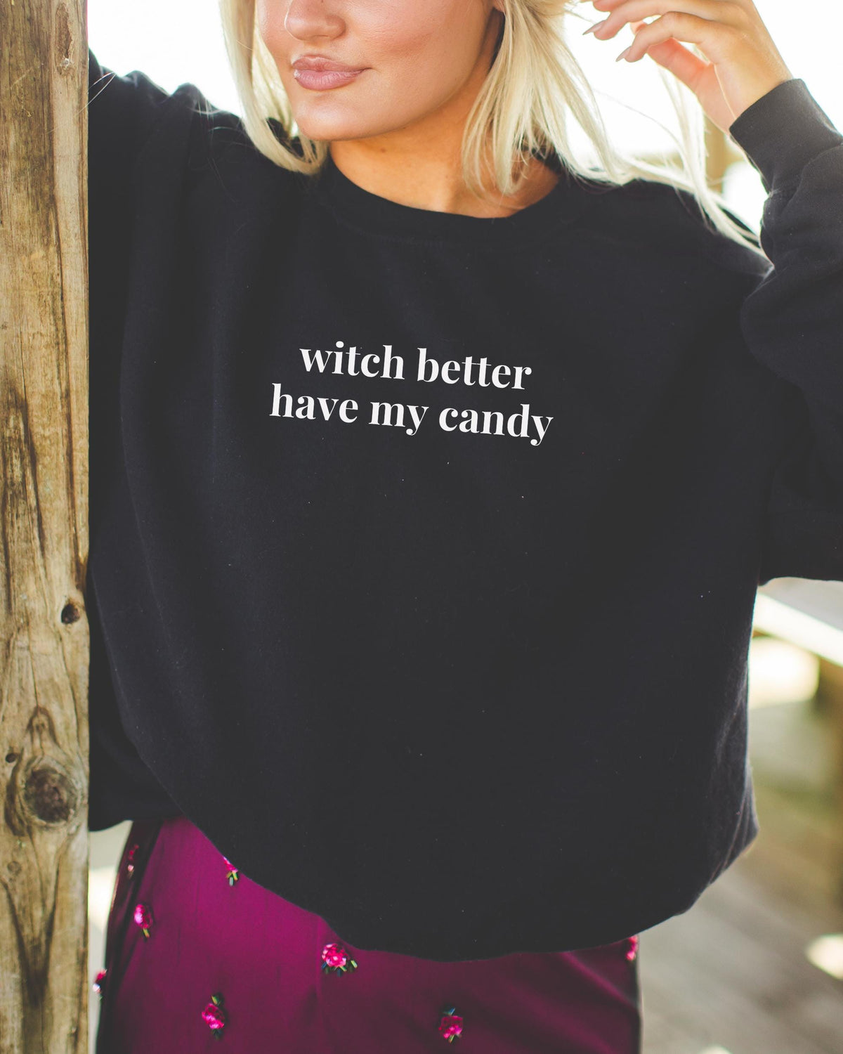 Witchy Halloween Sweatshirt Witch Better Have My Candy Funny Saying Halloween Shirt for Mom Silly Minimal Spooky Season Retro Aesthetic Sweatshirt – Fan Favorite · Must-Have Style
