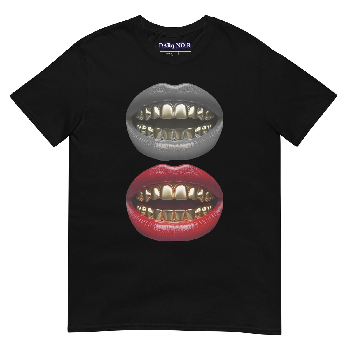 Grill Lips Gold Teeth Baby Tee hip hop style shirt Dripping Lips Mouth Fashion Top Teeth Graphic Tee Unisex T Shirt Graphic Tee – Everyday Comfort · High-Quality Print