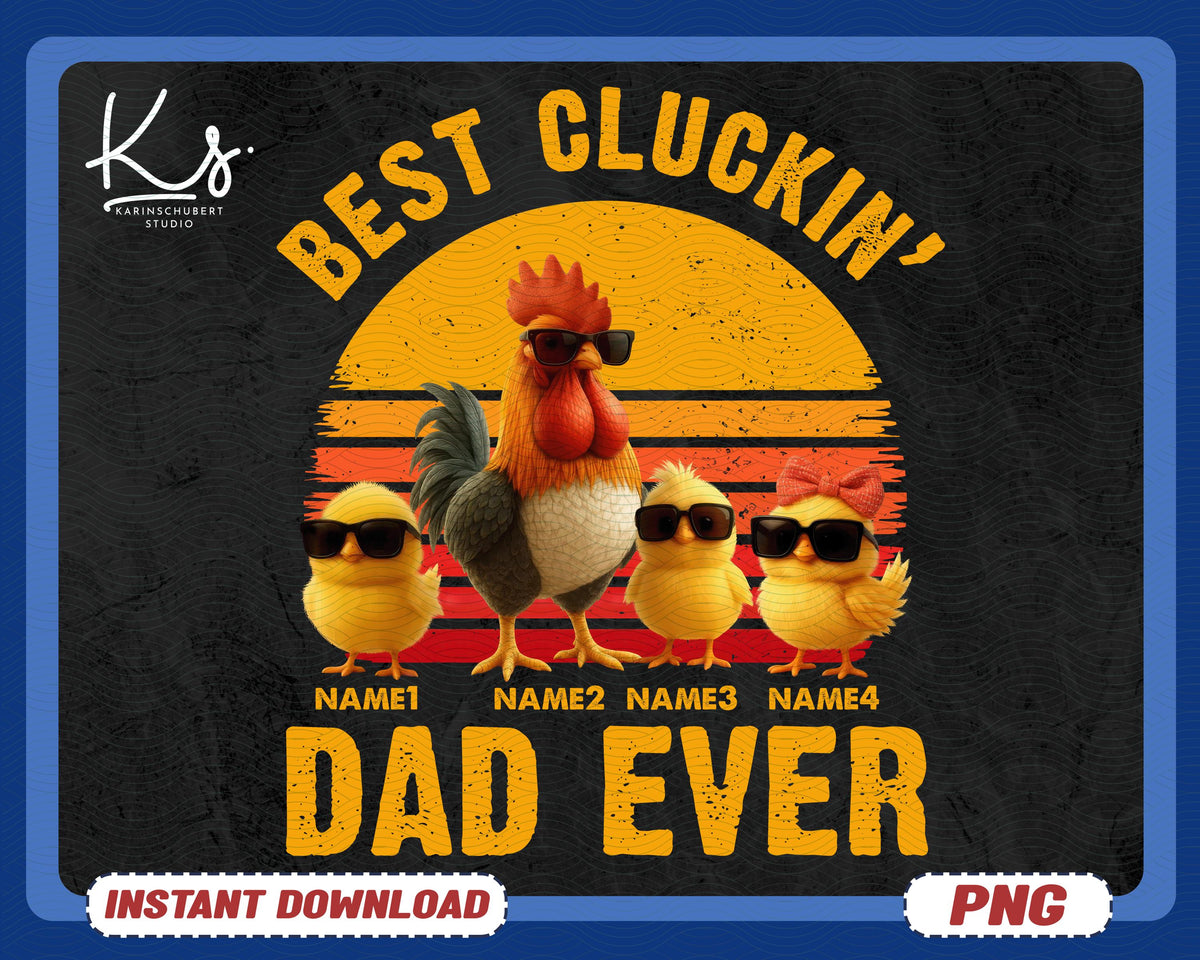 Best Cluckin39 Dad Ever Personalized PNG Funny Father39s Day Gift for Dad Dad Humor Gift Chicken Daddy Png Chicken Owner Gift Chicken Dad Graphic Tee – Everyday Comfort · Trending Graphic Apparel