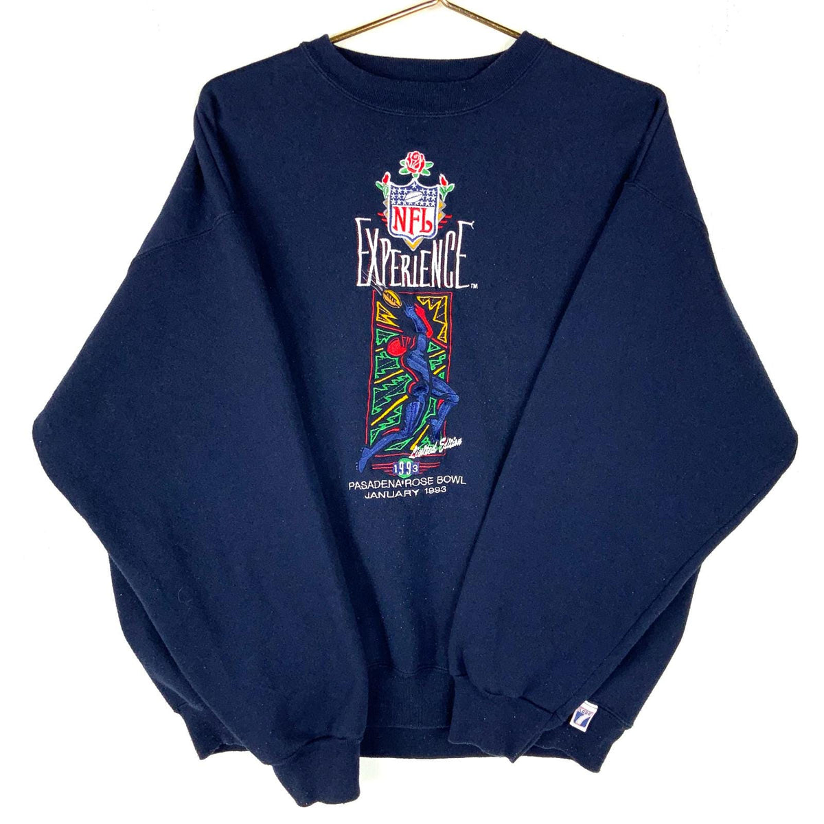 Vintage Nfl Experience Logo 7 Sweatshirt XL Blue Made Usa 1993 Rose Bowl 90s Sweatshirt – Premium Graphic · Must-Have Style