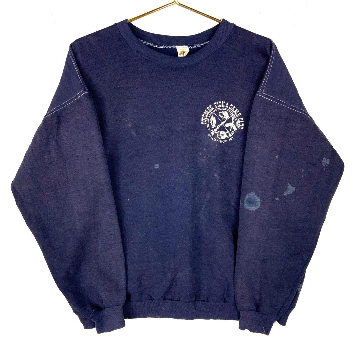 Vintage Russell Sweatshirt Crewneck Size XL Blue Gold Tag Hunting Club 70s Sweatshirt – Aesthetic Look · Must-Have Style