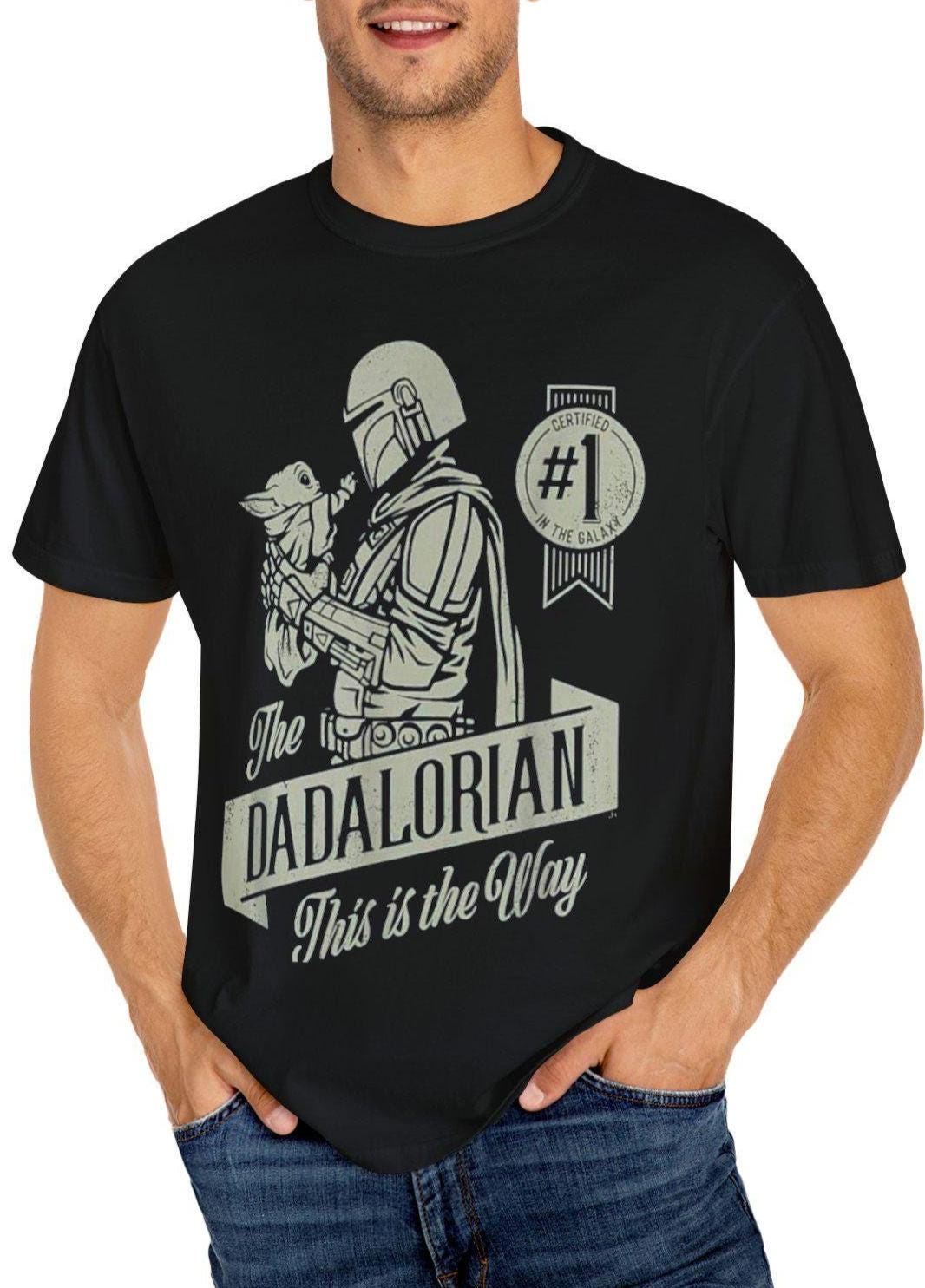 Dadalorian Mandalorian T Shirt This is the Way Tee Stars Apparel Gift for Fans Casual Wear Unique Design star wars theme shirt Graphic Tee – Warm & Stylish · Top Pick For Any Outfit