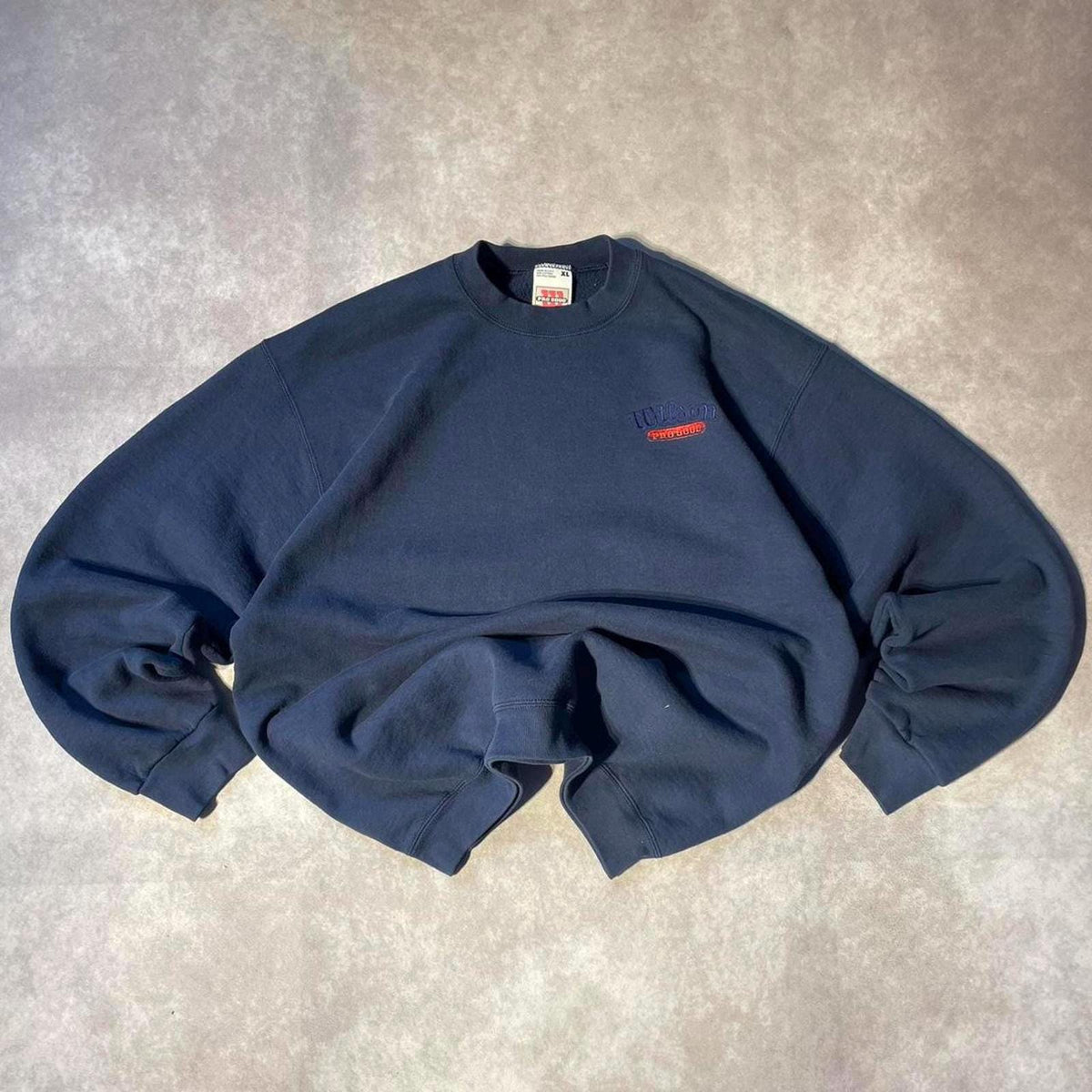 Vintage 90s Navy Wilson Embroidered Blank Crewneck Graphic Tee – Warm & Stylish · Must-Have Style