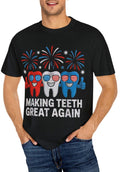 Make Teeth Great Again Patriotic Teeth T Shirt Fun Fourth of July Shirt Gifts for Dentists Summer BBQ Apparel Humor Tee for Friends Graphic Tee – Premium Graphic · Must-Have Style
