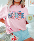 Nurse 4th of July Shirt Patriotic Nurse Tee Independence Day Nurse Gift July 4 Nurse Tshirt Nurse Holiday Shirt USA Nurse Sweatshirt Sweatshirt – Cozy Vibes · High-Quality Print