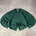 Vintage 90s Russell Athletics Forest Green Crewneck Sweater Graphic Tee – Aesthetic Look · High-Quality Print