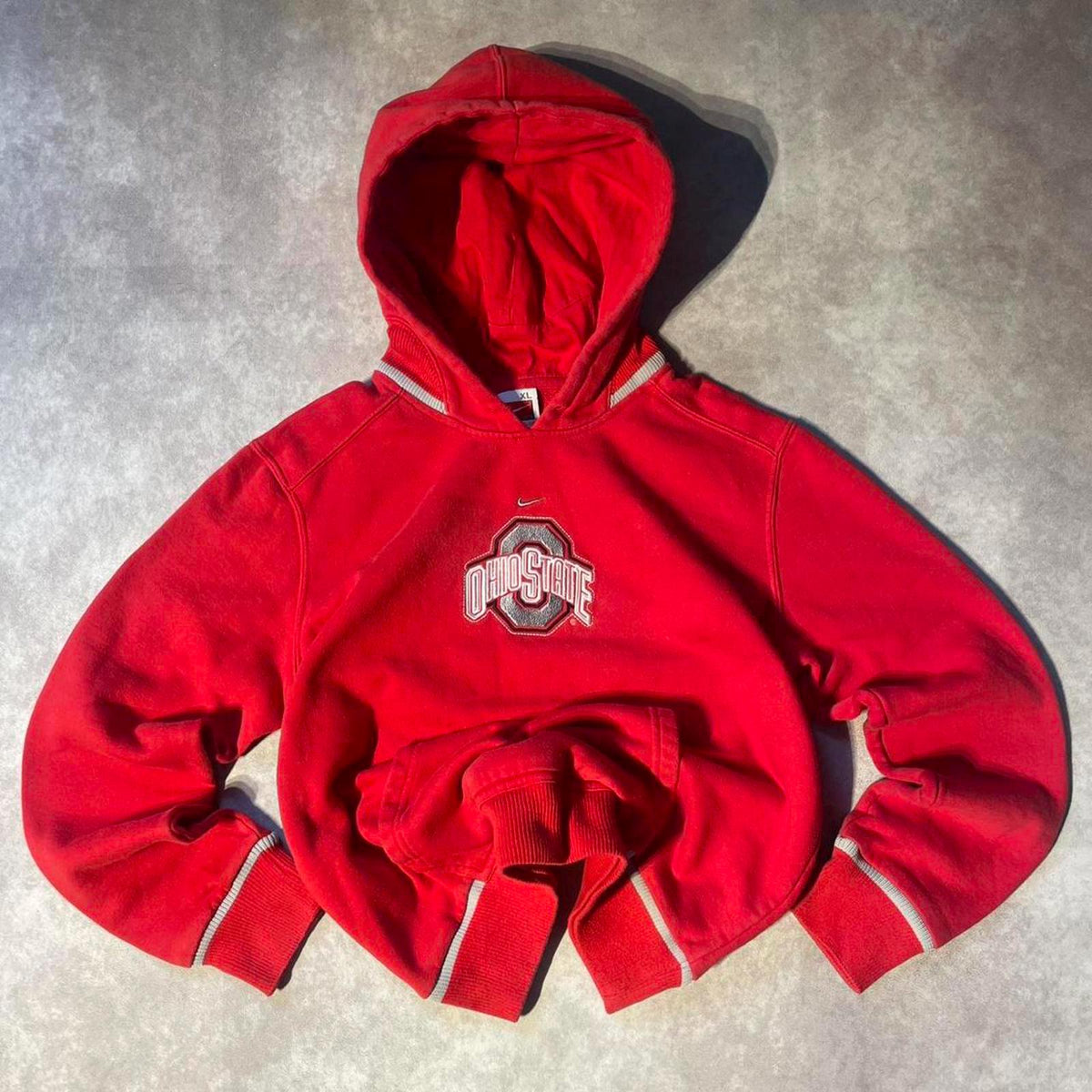 Vintage Nike Center Swoosh Ohio State Embroidered Hoodie Sweater Hoodie – Aesthetic Look · Top Pick For Any Outfit