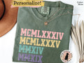 Custom Year Personalized Mama Shirt Mom Shirt Kids Names Custom Gift for Mom Matching Family Shirts Custom Grandma Gift Roman Numerals Tee Graphic Tee – Easygoing Wear · Top Pick For Any Outfit