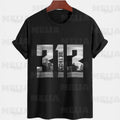 Vintage Detroit Skyline PNG Design 313 Area Code Retro T Shirt Graphic Hometown Pride Michigan Cityscape Art for Digital Download Graphic Tee – Soft Feel · High-Quality Print