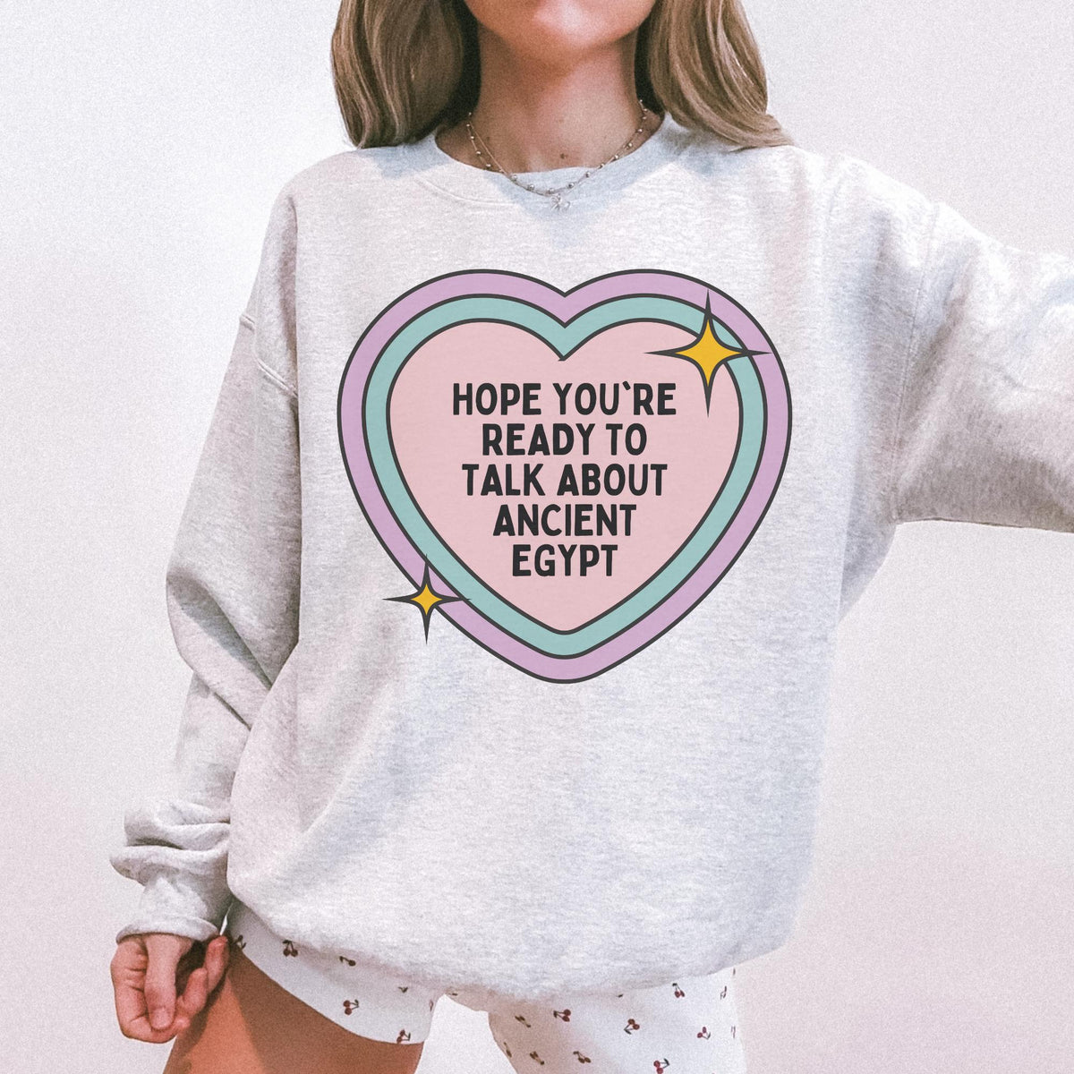 Ancient Egyptian History Teacher Sweatshirt for Historian Who Love Ancient Egypt and World History Funny Saying History Major Crewneck Sweatshirt – Soft Feel · Great Gift For Fans