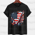 Patriotic Ice Hockey PNG Design for T shirts Apparel 4th of July USA Flag PNG for Independence Day Veterans Day National Holidays Graphic Tee – Everyday Comfort · High-Quality Print