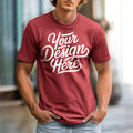 Crimson C1717 T Shirt Mockup Men39s T shirt Mockup Men39s Crimson Red Shirt Mockup Crimson Male Model Mockup Graphic Tee – Bold Style · Top Pick For Any Outfit