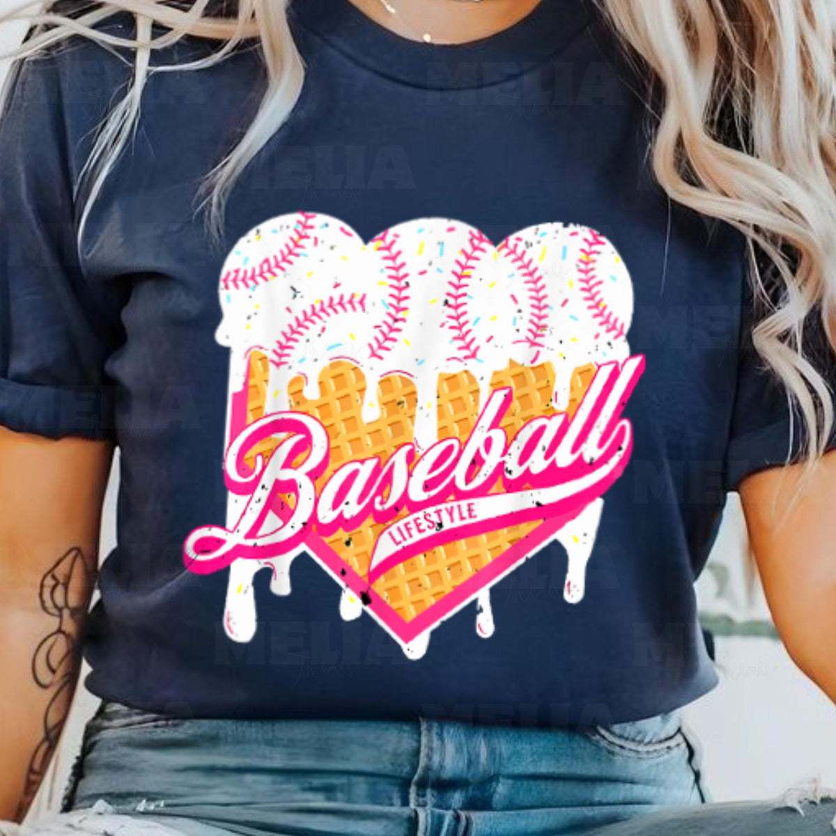 Baseball Home Plate Drip PNG Design for Boys Ice Cream Sprinkle Sports T Shirt Print Baseball Sublimation File Digital Download PNG Graphic Tee – Feel-Good Design · Perfect For Daily Wear