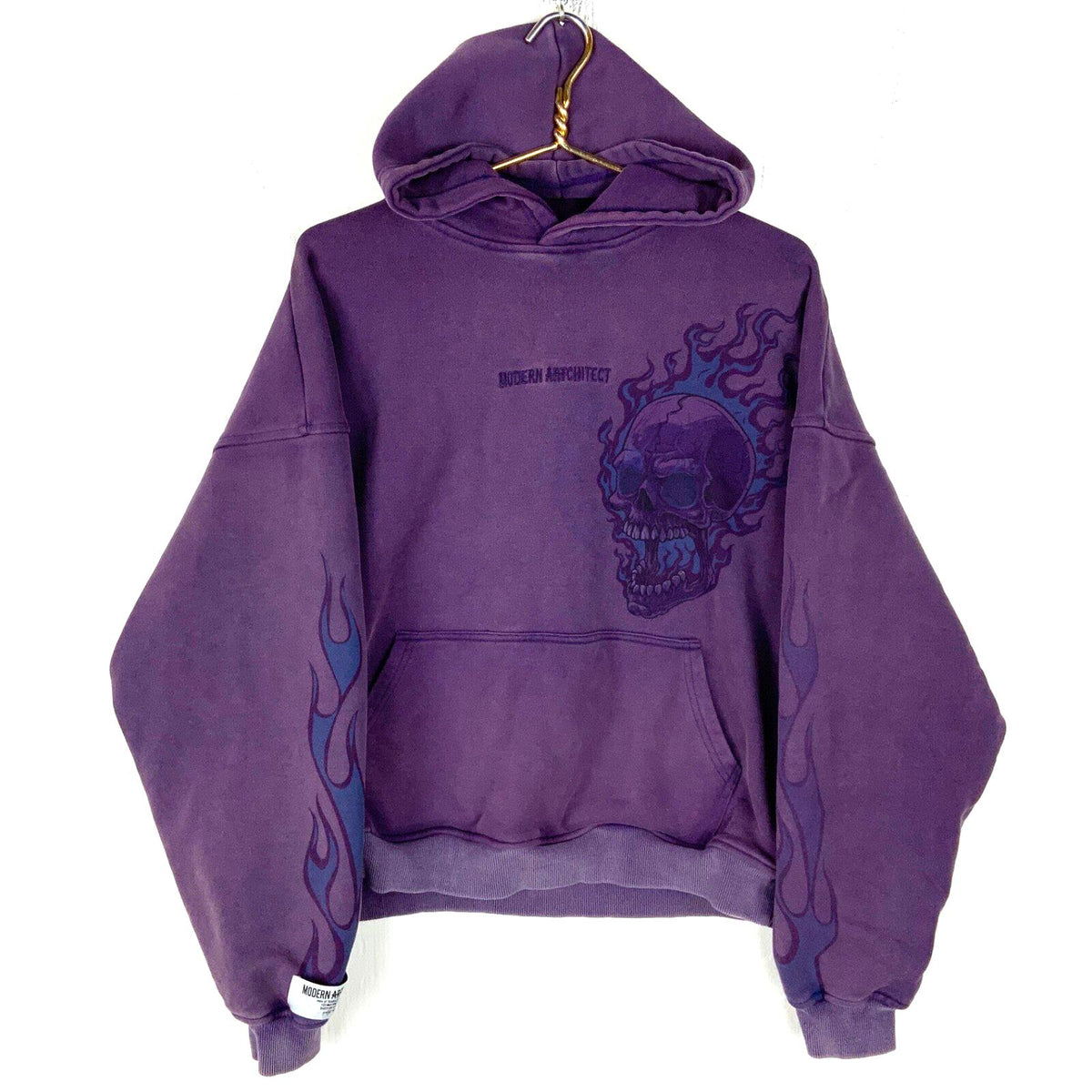 Modern Architect Sweatshirt Hoodie Size XS Purple Modern Architect Flaming Skull Hoodie – Warm & Stylish · Must-Have Style