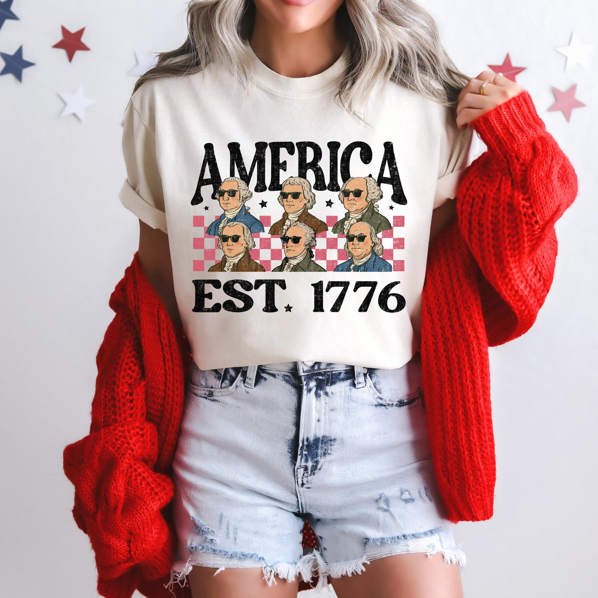 America 1776 Shirt July 4th Shirt July 4th Tee Independence Day Shirt 4th of July Party TShirt Trendy Usa Celebration Funny July 4th Tee Graphic Tee – Premium Graphic · Must-Have Style