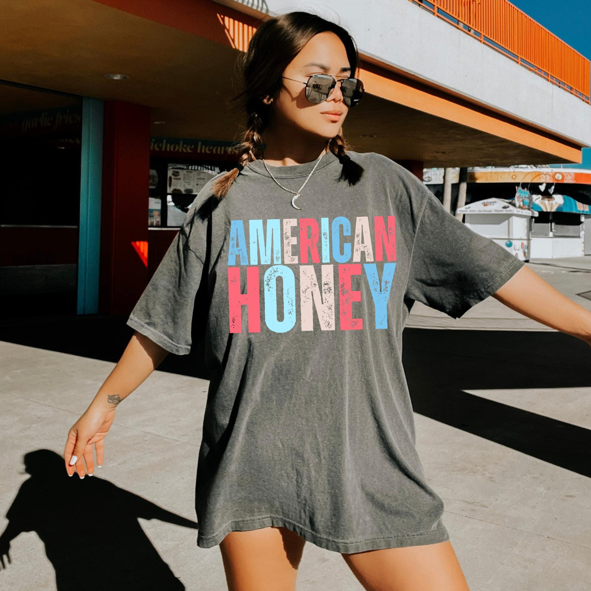 American Honey Shirt Retro July 4th Shirt July 4th Tee Independence Day Shirt 4th of July Party TShirt Trendy Usa Celebration Graphic Tee – Soft Feel · High-Quality Print
