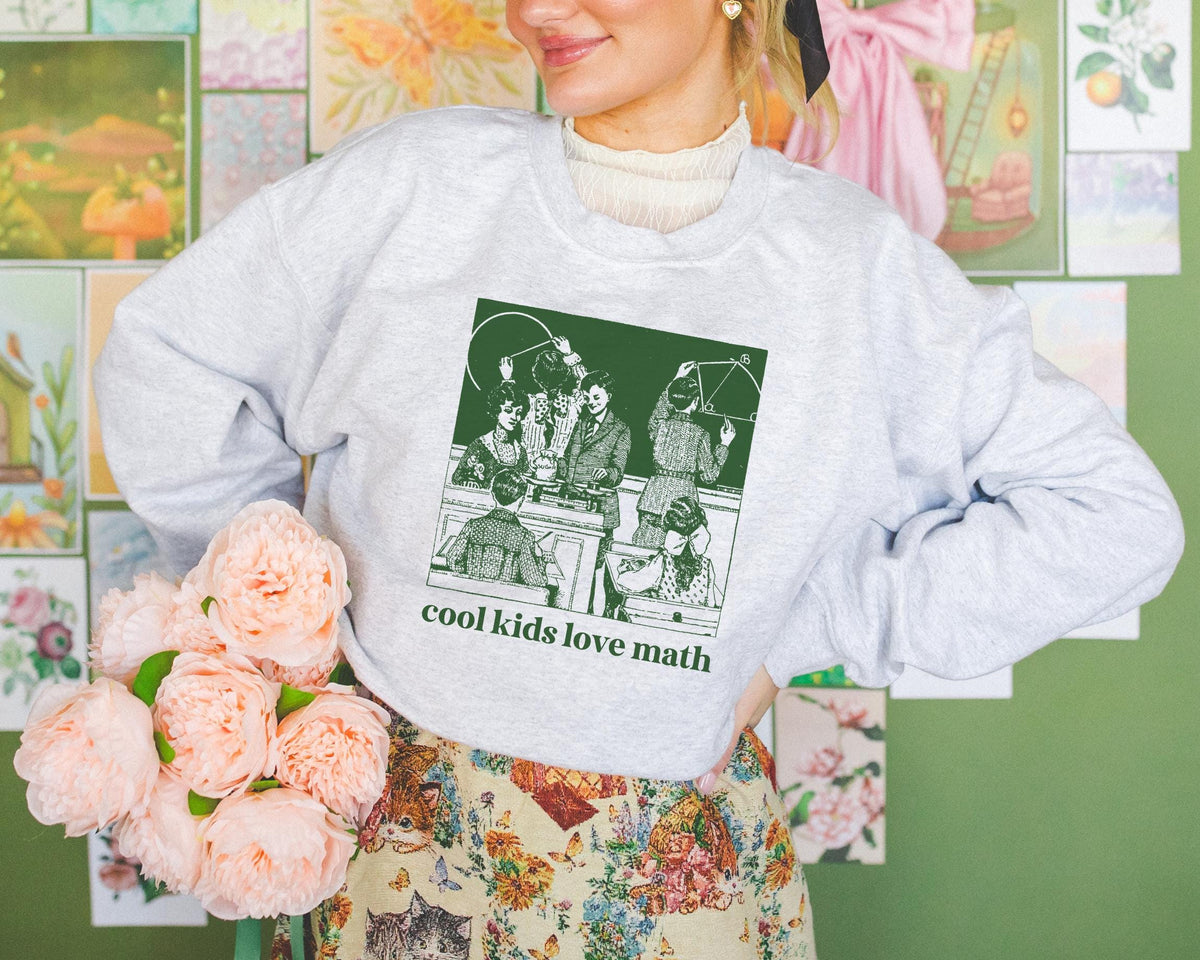 Math Teacher Sweatshirt for Geometry Professor or Algebra Teacher Cool Kids Love Math Funny Saying Math Major Shirt Middle School Math Sweatshirt – Everyday Comfort · Must-Have Style