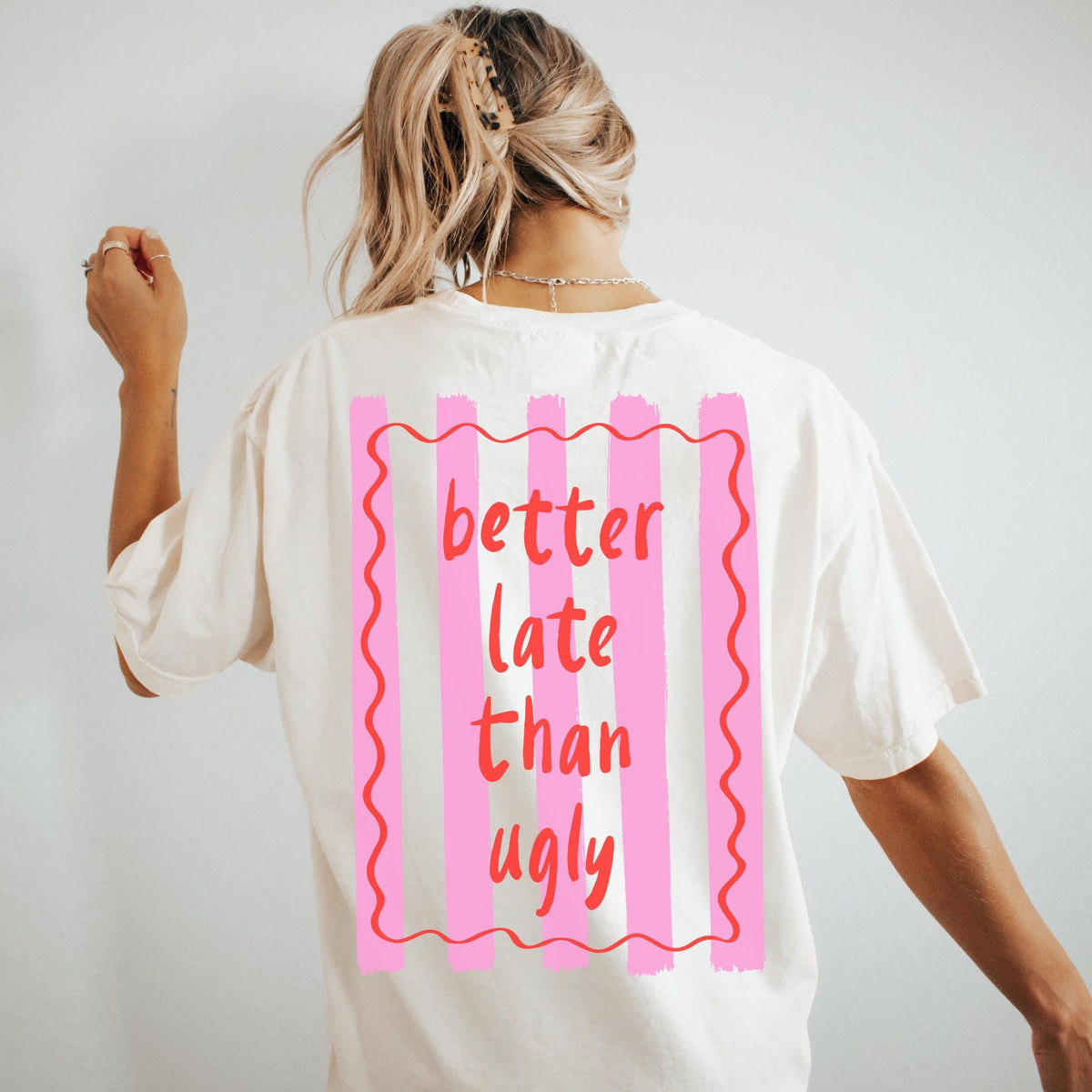 Comfort Colors Better Late Than Ugly Shirt Funny Tshirt Adult Humor Shirt Retro Trendy Tee Probably Late for Something Shirt Graphic Tee – Bold Style · Must-Have Style