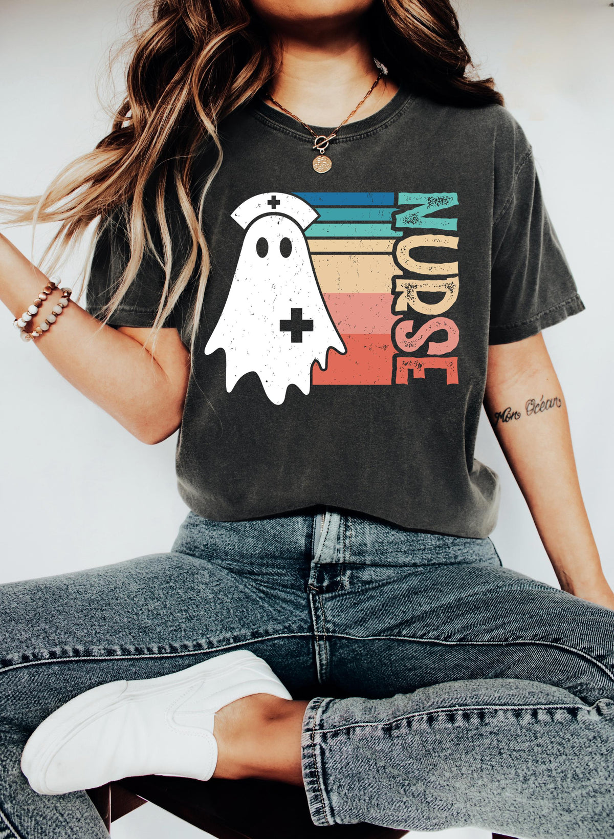 Halloween Nurse Shirt Funny Ghost Nurse Tee Retro Nurse Halloween T Shirt Cute Spooky Medical Shirt Fall Hospital Nurse Top Graphic Tee – Everyday Comfort · Top Pick For Any Outfit