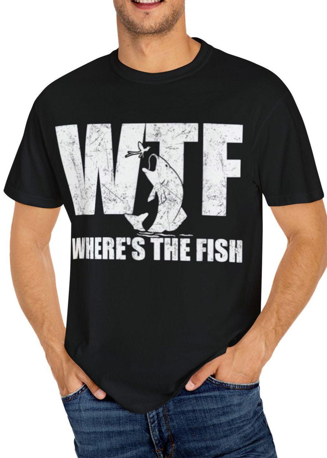 Where39s The Fish Comfort Color T Shirt Fun Fishing Tee Gift for Fisherman Casual Wear WTf fishing Shirt largemouth bass tshirtFishingt Graphic Tee – Fan Favorite · Must-Have Style