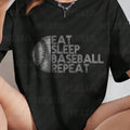 Eat Sleep Baseball Repeat PNG design for T shirts apparel Funny sports quote PNG for players and fans Digital download graphic PNG Graphic Tee – Bold Style · Top Pick For Any Outfit