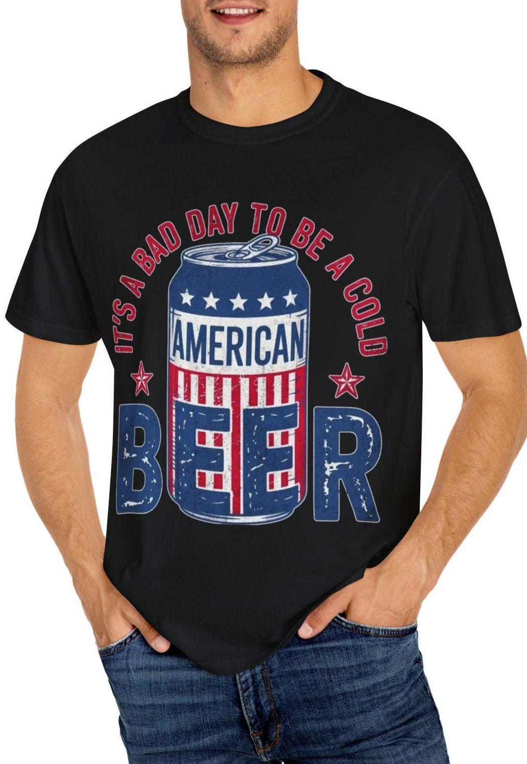 Bad Day To Be A Beer Patriotic comfort color T Shirt Funny Beer Lover Gift 4th of July Apparel Party Tee dad shirt Gift for dad Graphic Tee – Feel-Good Design · Trending Graphic Apparel