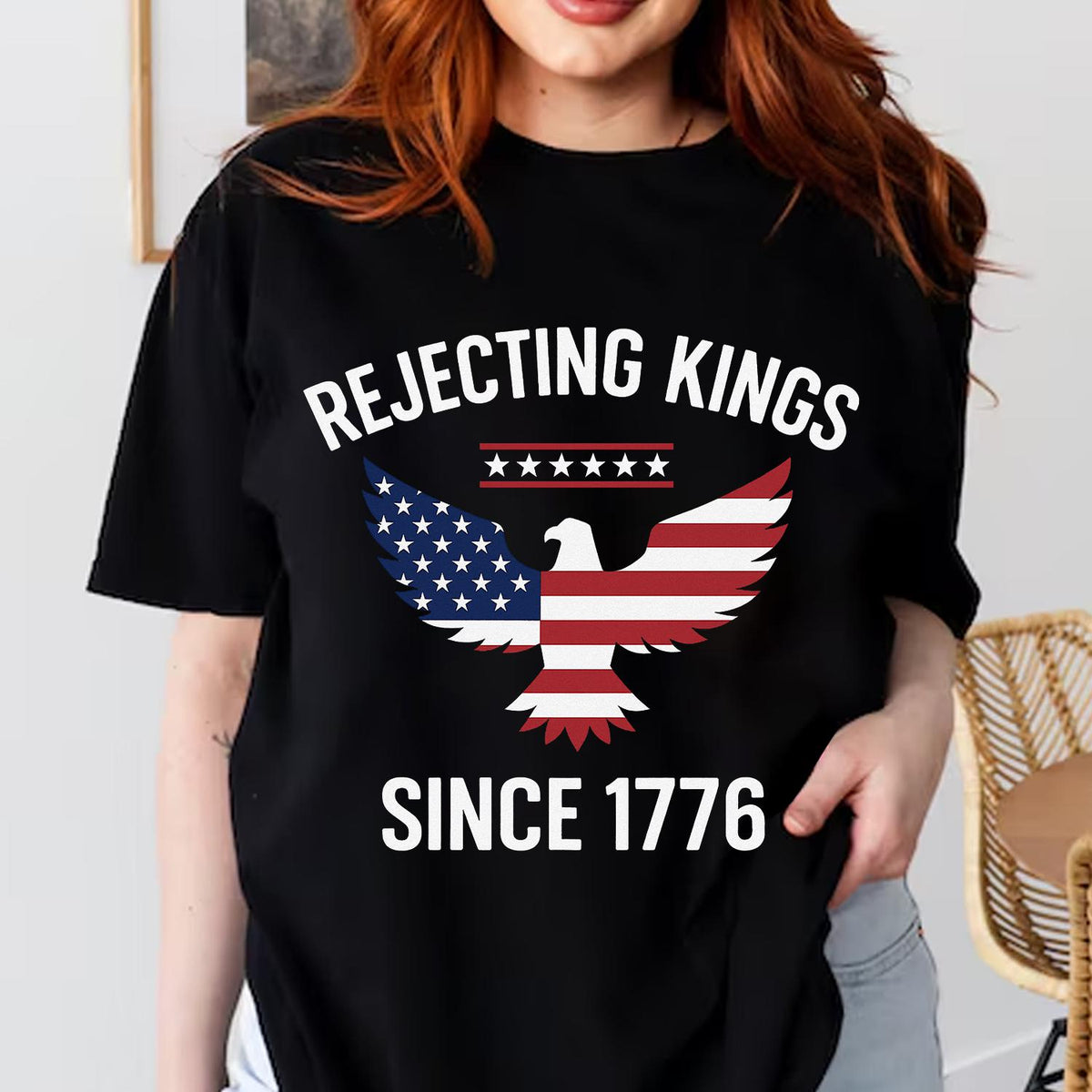 Rejecting Kings Since 1776 Shirt Anti Authoritarian Shirt No kings in America Anti Fascist shirt Graphic Tee – Warm & Stylish · Great Gift For Fans