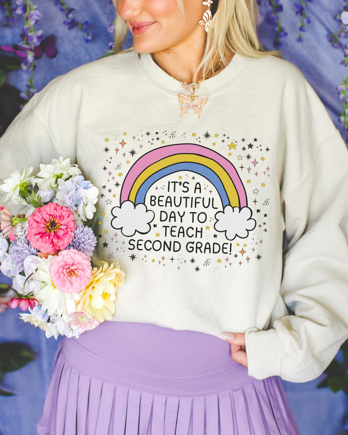 Second Grade Teacher Sweatshirt Second Grade Crew Cute Early Childhood Education Major Gift for New Teaching Job Matching 2nd Grade Squad Sweatshirt – Feel-Good Design · High-Quality Print