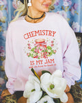 Chemistry Teacher Sweatshirt Boho Strawberries Cute Science Department Floral Crewneck Matching Chemistry Professor Fruit Lover Shirt Sweatshirt – Bold Style · Trending Graphic Apparel