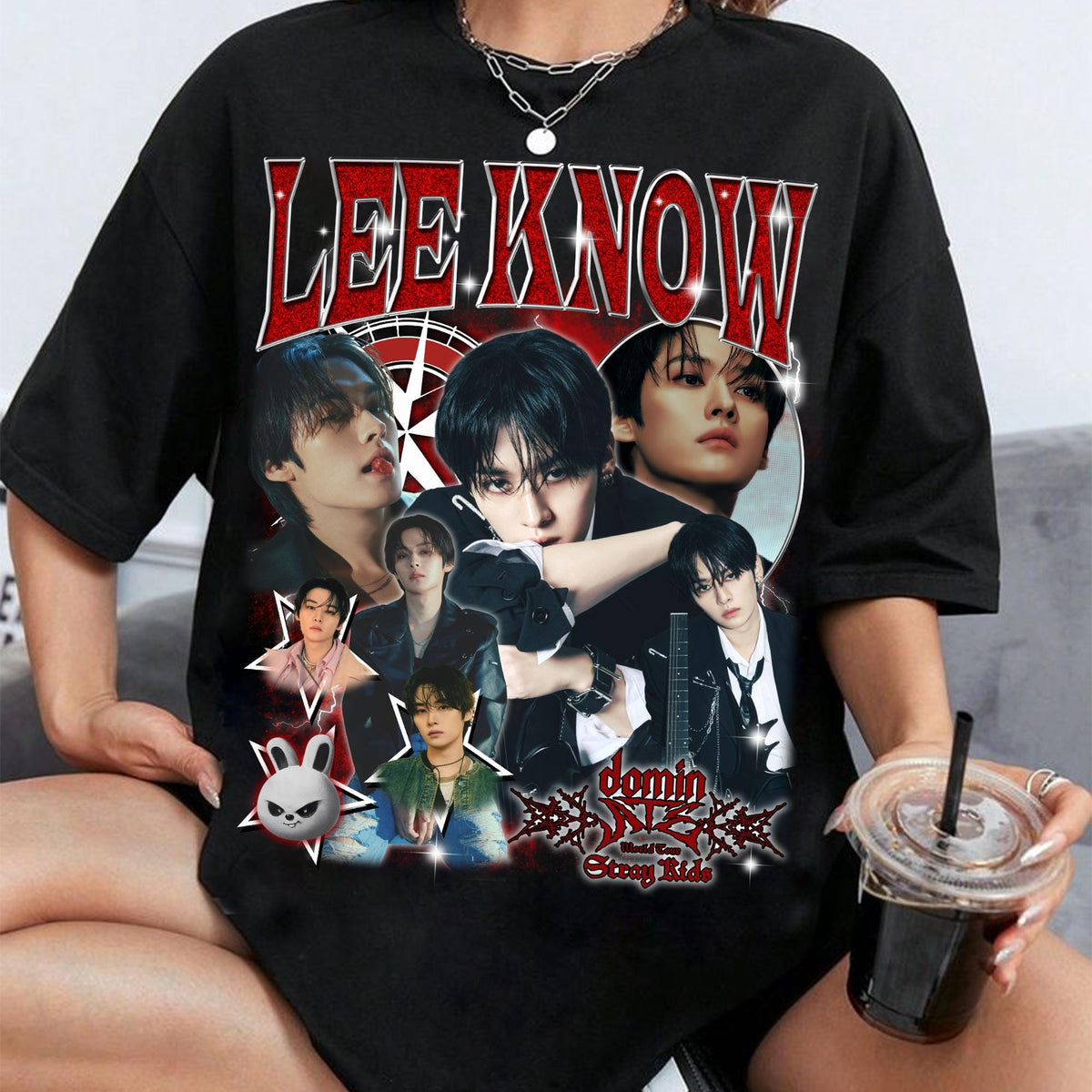 Retro Lee Know Stray Kids T shirt Stray Kids dominATE SKZOO World Tour US 2025 Shirt Evil Skzoo Shirt Stray Kids Ate Album Shirt Sweater Graphic Tee – Easygoing Wear · Top Pick For Any Outfit