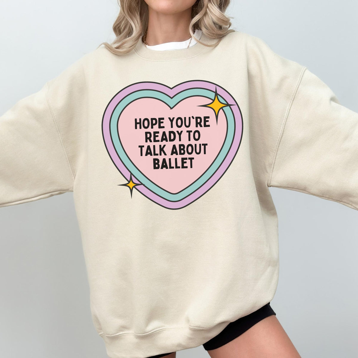 Cute Ballet Teacher Dance Instructor Sweatshirt for Ballet Dancer Colorful Dance Major Graduation Gift Back to School Ballet Coach Shirt Sweatshirt – Aesthetic Look · High-Quality Print