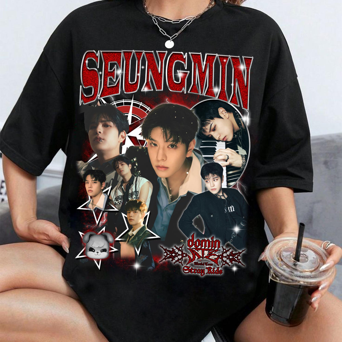 Retro Seungmin Stray Kids T shirt Stray Kids dominATE SKZOO World Tour US 2025 Shirt Evil Skzoo Shirt Stray Kids Ate Album Shirt Sweater Graphic Tee – Soft Feel · Top Pick For Any Outfit