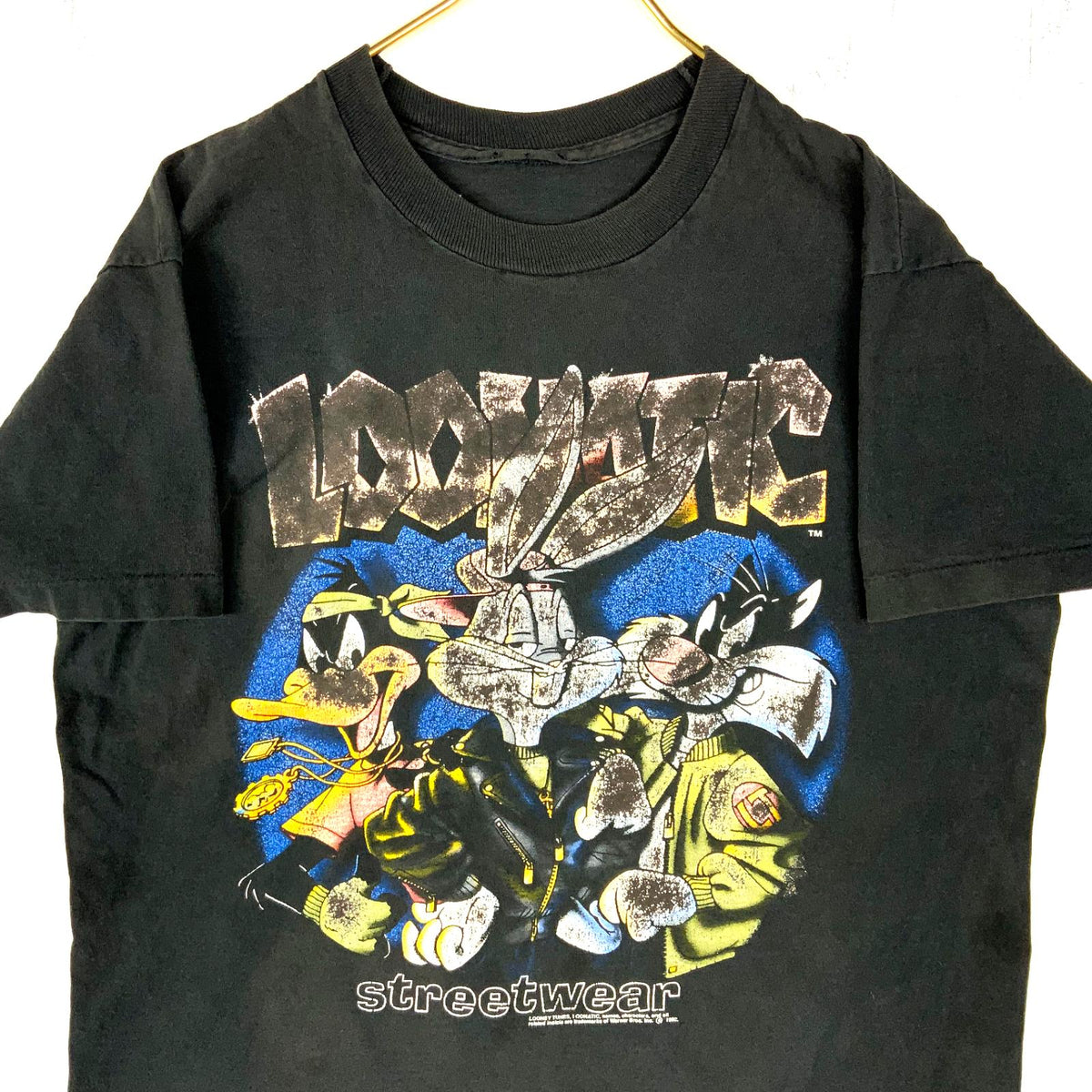 Vintage Looney Tunes TShirt Large Black Cartoon 1992 Loonatic Bugs Bunny 1990s Graphic Tee – Premium Graphic · Must-Have Style