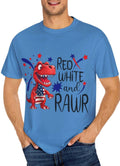 Patriotic T rex Red White RAWR Dinosaur T Shirt Fun Patriotic Tee Independence Day Dino Lovers 4th of July Shirt Gift for Dino Lover Graphic Tee – Warm & Stylish · Trending Graphic Apparel