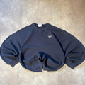 Vintage Reebok Spellout Embroidered Navy Crewneck Sweater Graphic Tee – Aesthetic Look · Must-Have Style