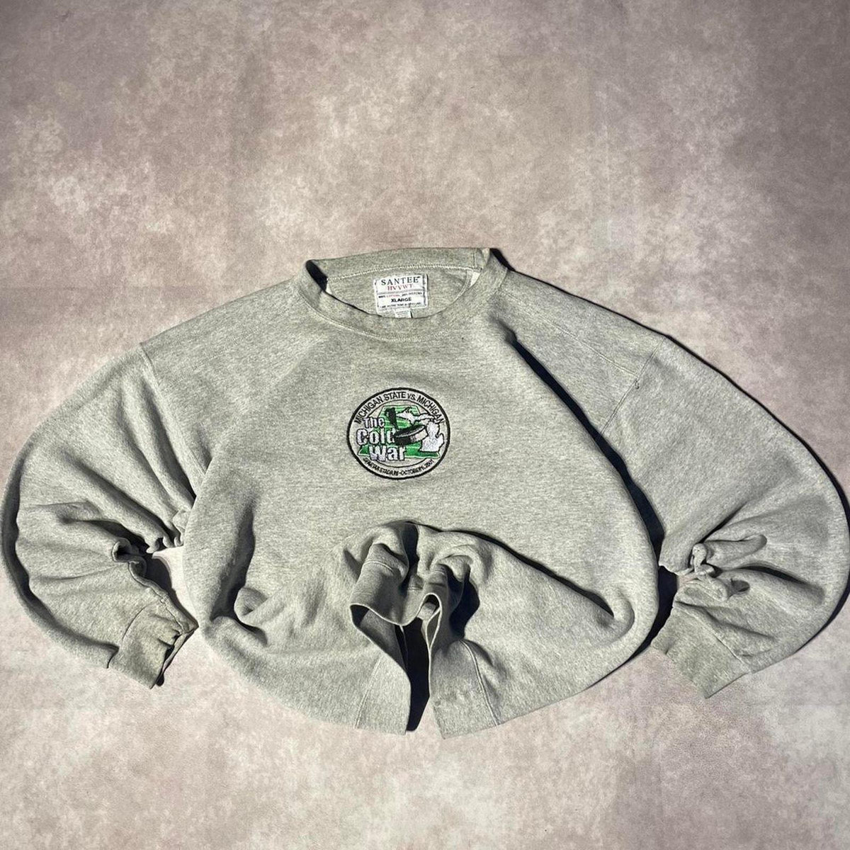 Vintage The Cold War Michigan State Vs Michigan Hockey Crewneck Sweater Graphic Tee – Bold Style · Trending Graphic Apparel