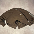 Vintage Brown Carhartt Embroidered Pocket Long Sleeve Shirt Graphic Tee – Cozy Vibes · Trending Graphic Apparel