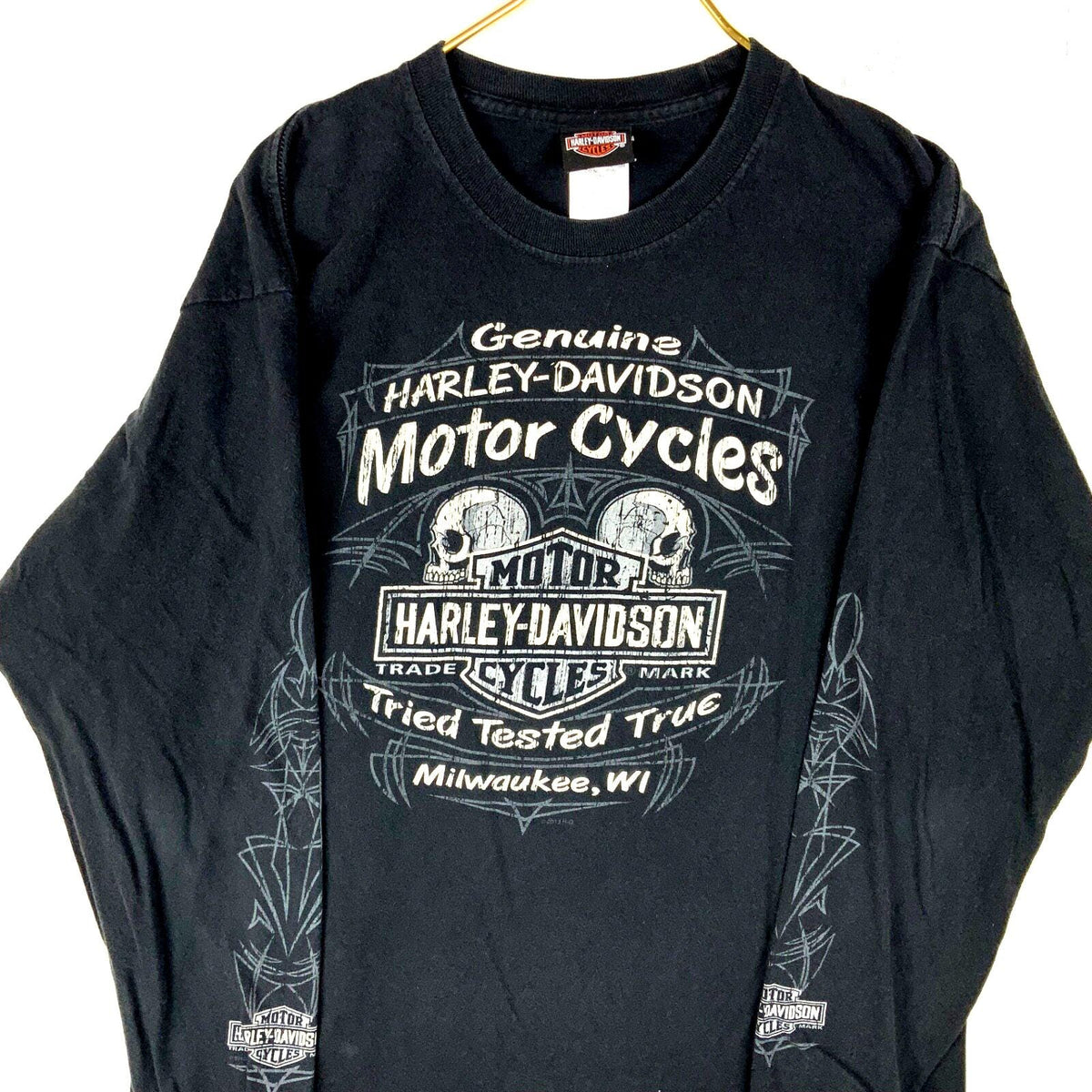 Harley Davidson TShirt Large Black Long Sleeve Skulls Tried Tested Mile High Graphic Tee – Premium Graphic · Must-Have Style