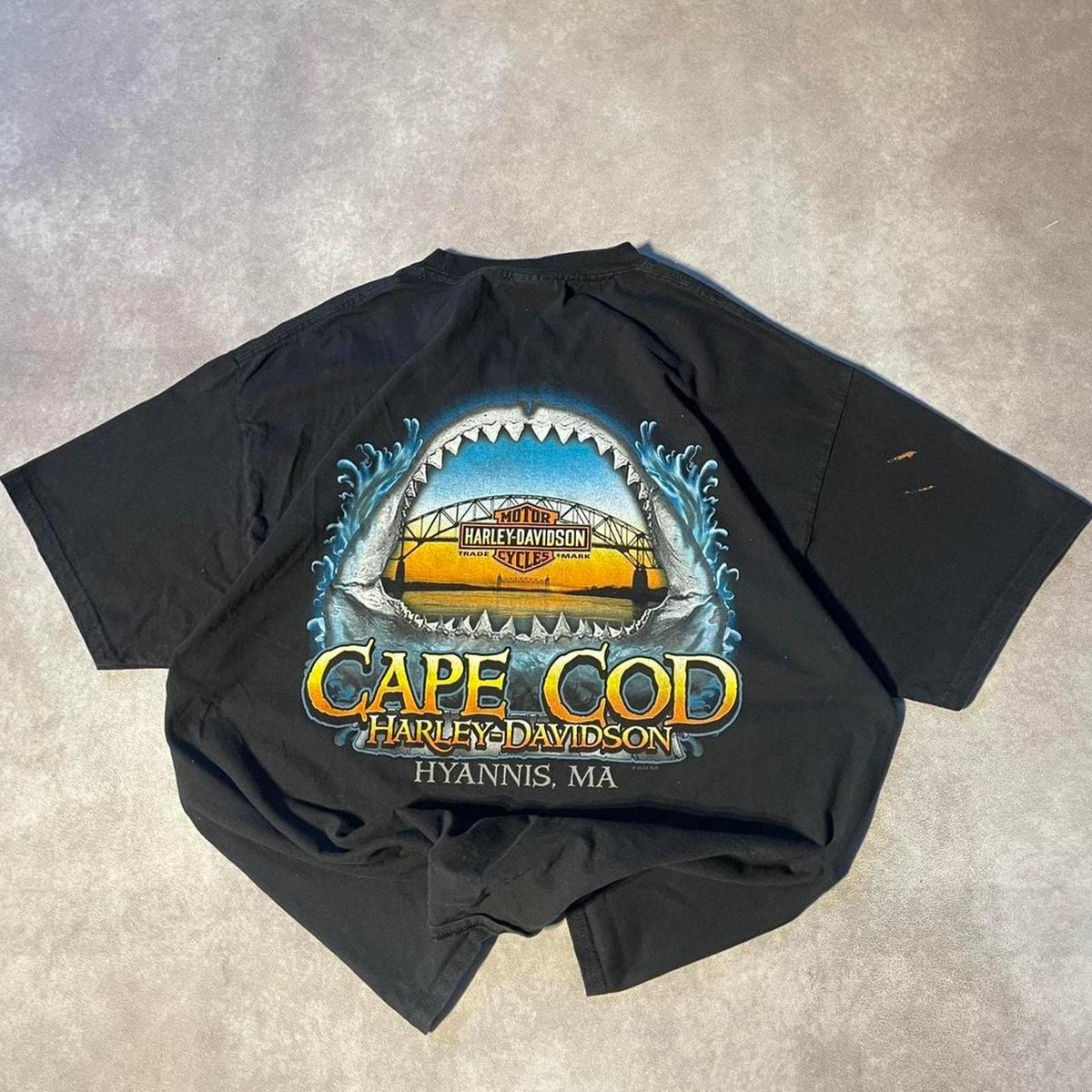Vintage Harley Davidson Cape Cod Graphic Biker Tee Shirt Graphic Tee – Warm & Stylish · Must-Have Style