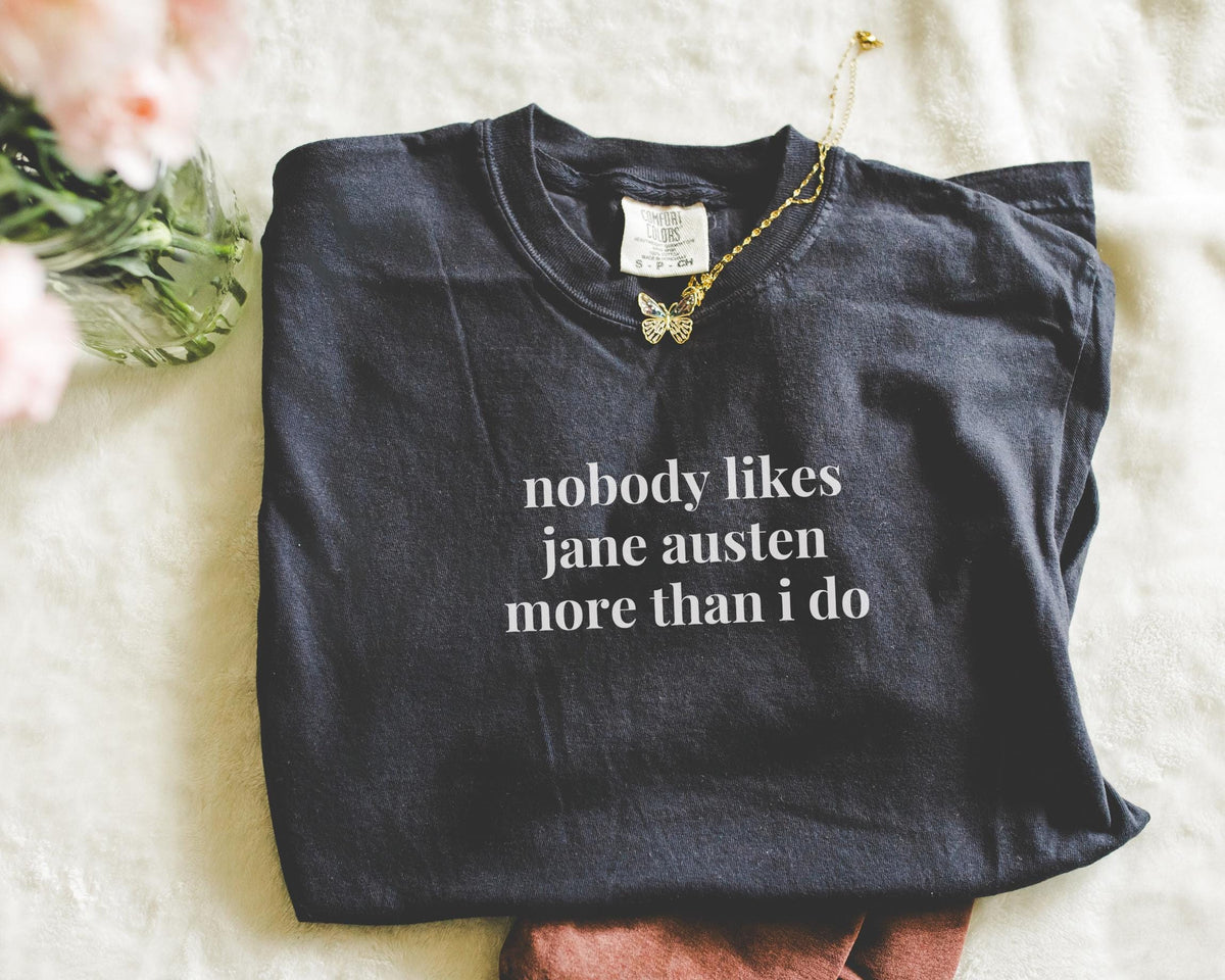 Funny Jane Austen Tee Shirt for Book Lover Silly Bookworm TShirt for Romance Reader or Literature Professor Who Loves English Literature Graphic Tee – Warm & Stylish · Perfect For Daily Wear