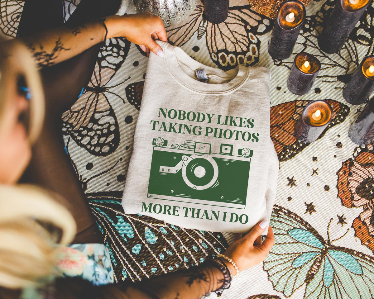 Funny Photographer Sweatshirt Photography Major or Teacher Silly Photographer Thank You Gift Family Photographer or Wedding Photographer Sweatshirt – Bold Style · Perfect For Daily Wear