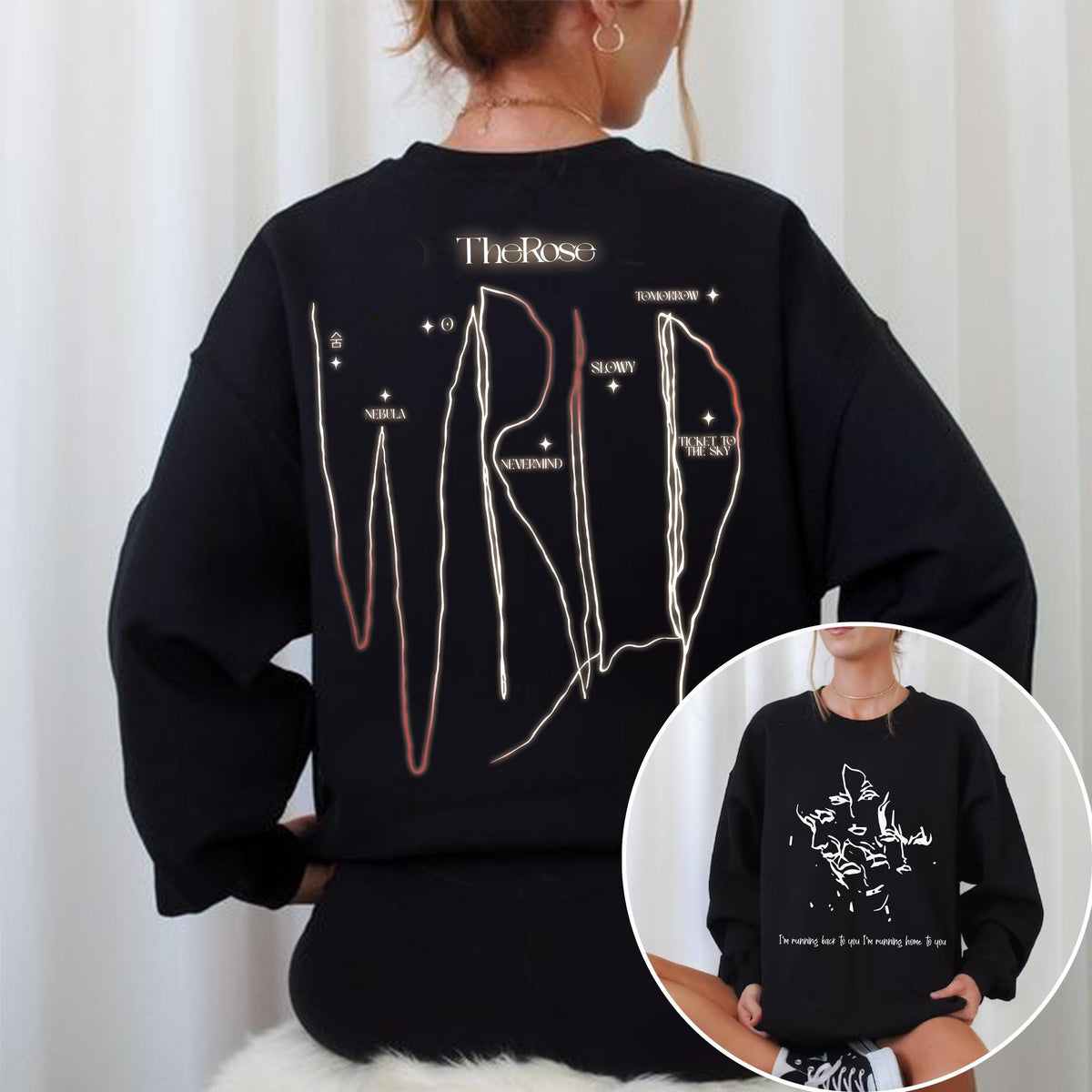 The Rose WRLD Tracklist Sweatshirt The Rose Once Upon AWRLD World Tour 2025 Shirt The Rose WRLD Road Map Shirt The Rose Members Kpop Tee Sweatshirt – Premium Graphic · Top Pick For Any Outfit