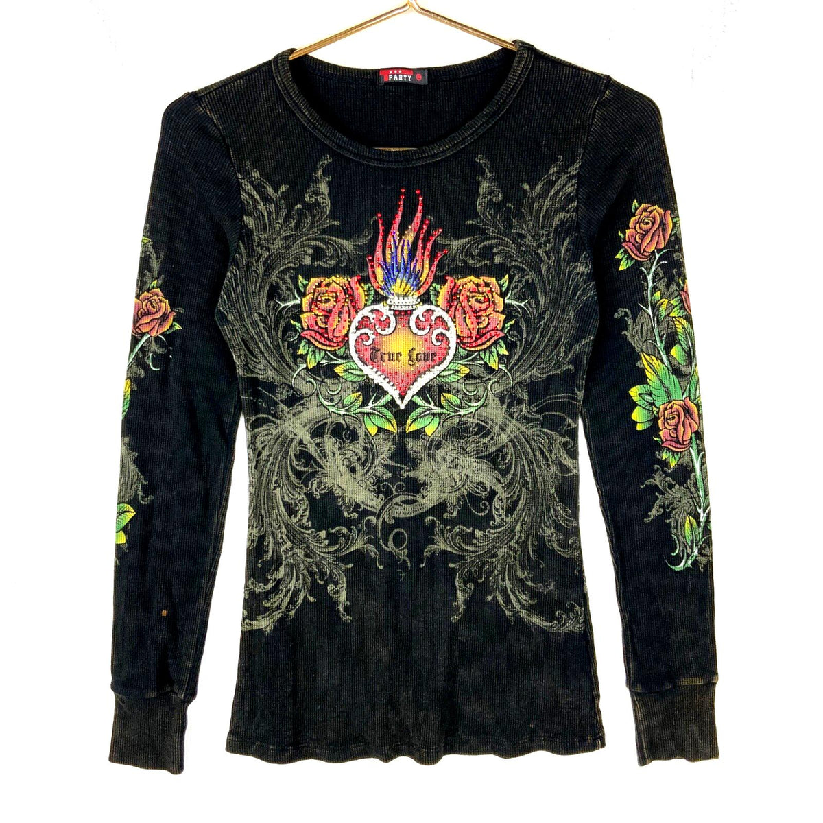 Vintage T Party True Love Long Sleeve Shirt Women39s Large Black Y2k Graphic Tee – Soft Feel · Great Gift For Fans