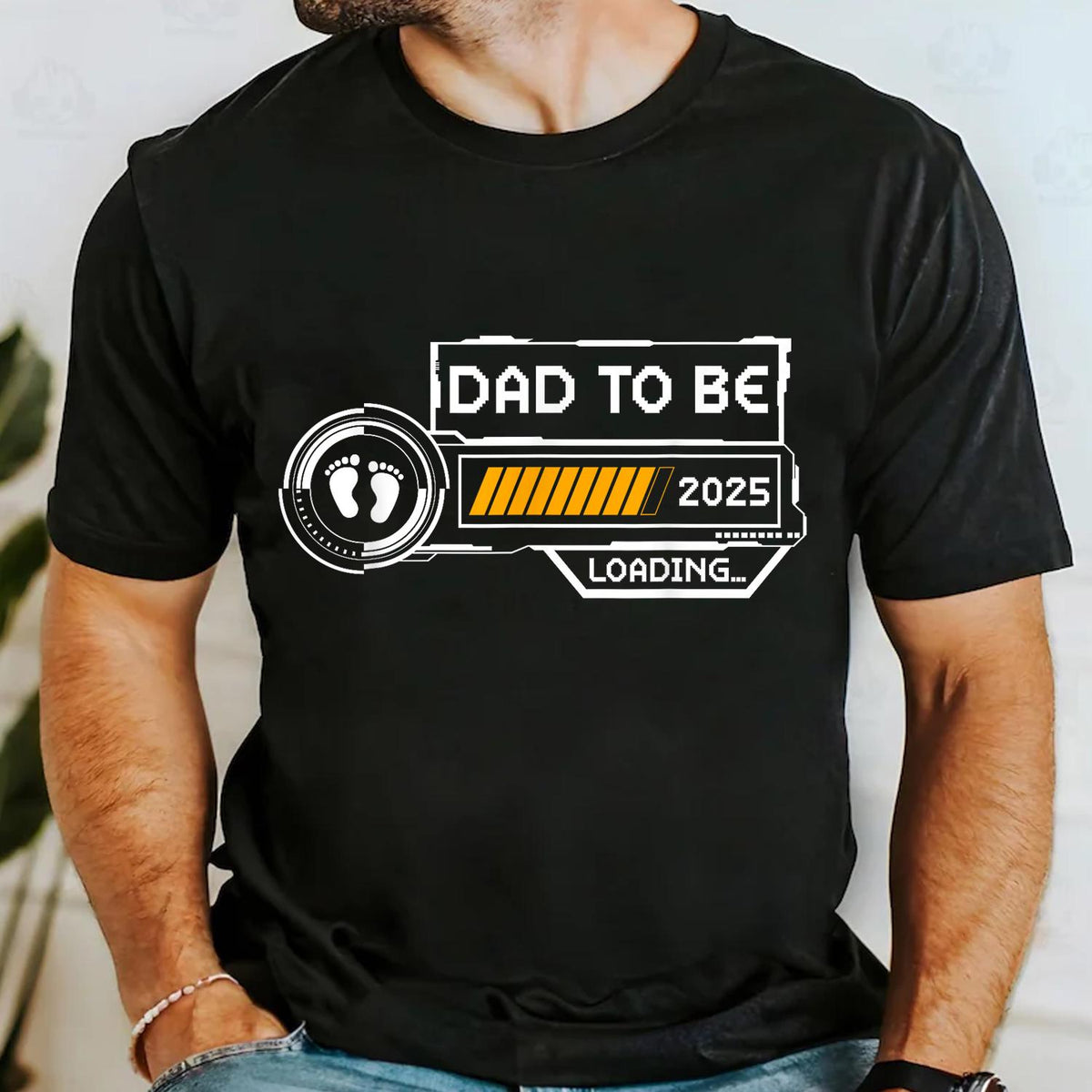 Dad To Be 2025 Loading Future Daddy T shirt New dad gift Future daddy Gift Graphic Tee – Easygoing Wear · High-Quality Print