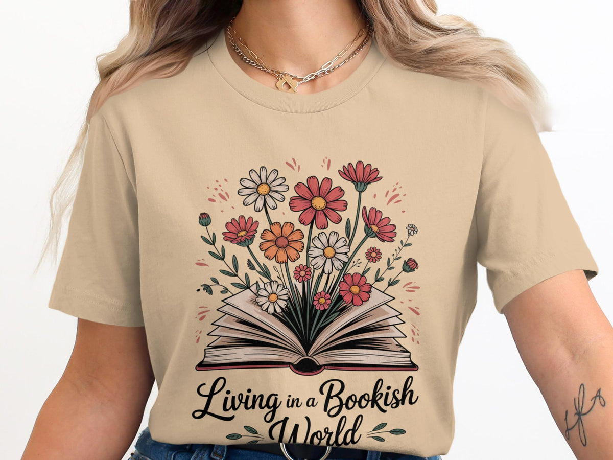 Bookish World TShirt Floral Book Tee Book Lover Gift Reading T Shirt Bookworm Apparel Literary Shirt Gift for Reader Graphic Tee – Bold Style · Top Pick For Any Outfit
