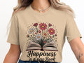 Book Lover TShirt Floral Book Tee Happiness is a New Book Shirt Reader Gift Bookish Shirt Daisy Flower Shirt Gift for Librarian Graphic Tee – Everyday Comfort · High-Quality Print