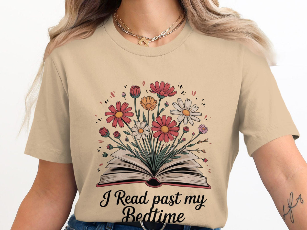 Book Lover TShirt Floral Book Tee Reading Past Bedtime Shirt Bookworm Gift Flower TShirt Gift for Reader Bookish TShirt Graphic Tee – Easygoing Wear · Must-Have Style