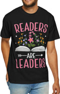 Readers Are Leaders T Shirt Inspirational Tee Book Lover Gift Teacher Appreciation Shirt Gift for Book Lovers Book Club gift Graphic Tee – Cozy Vibes · High-Quality Print